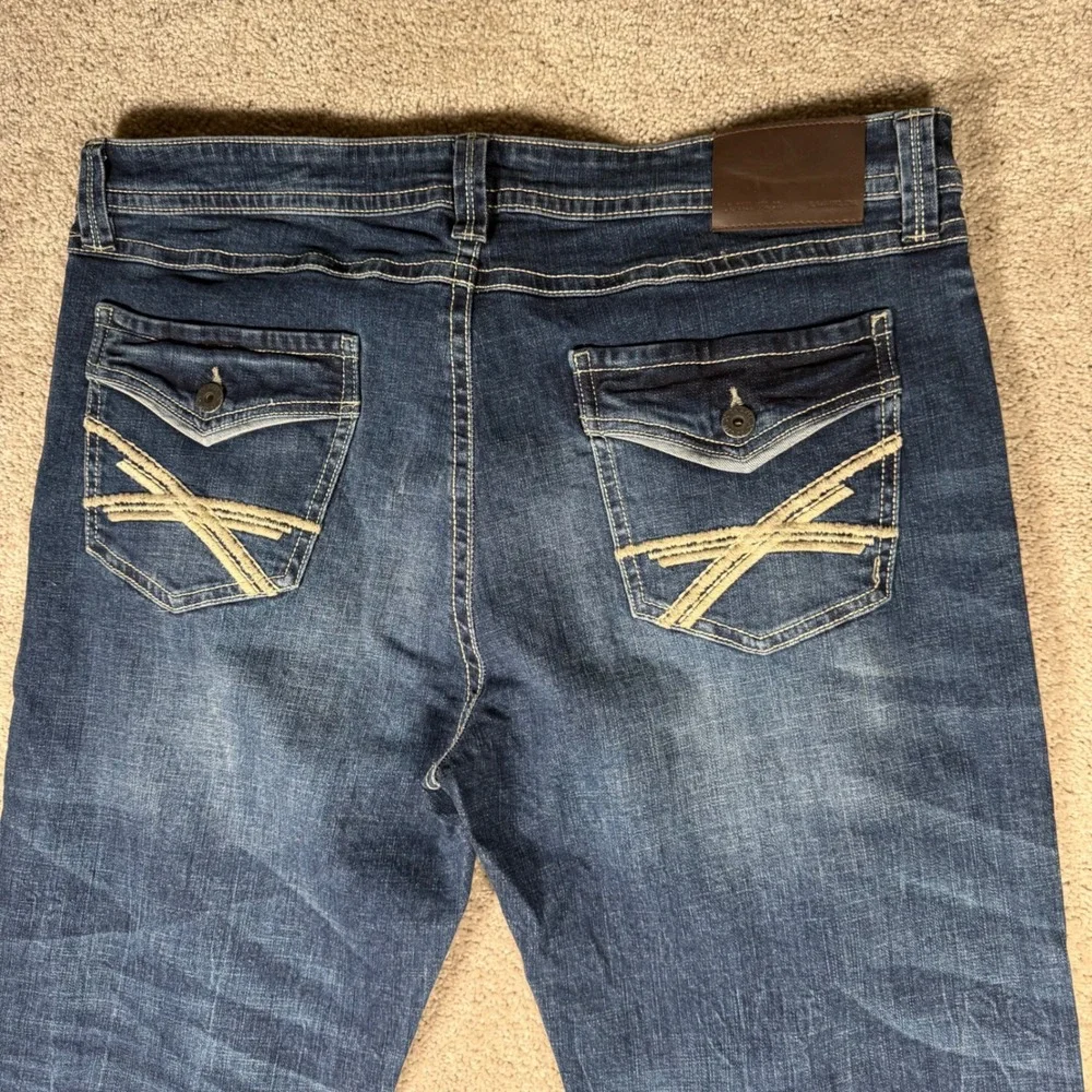 TK Axel Men's 40x32 Slim Bootcut Jeans Dark Wash Denim